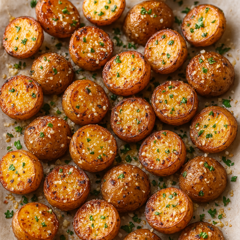 Crispy Garlic Parmesan Potatoes