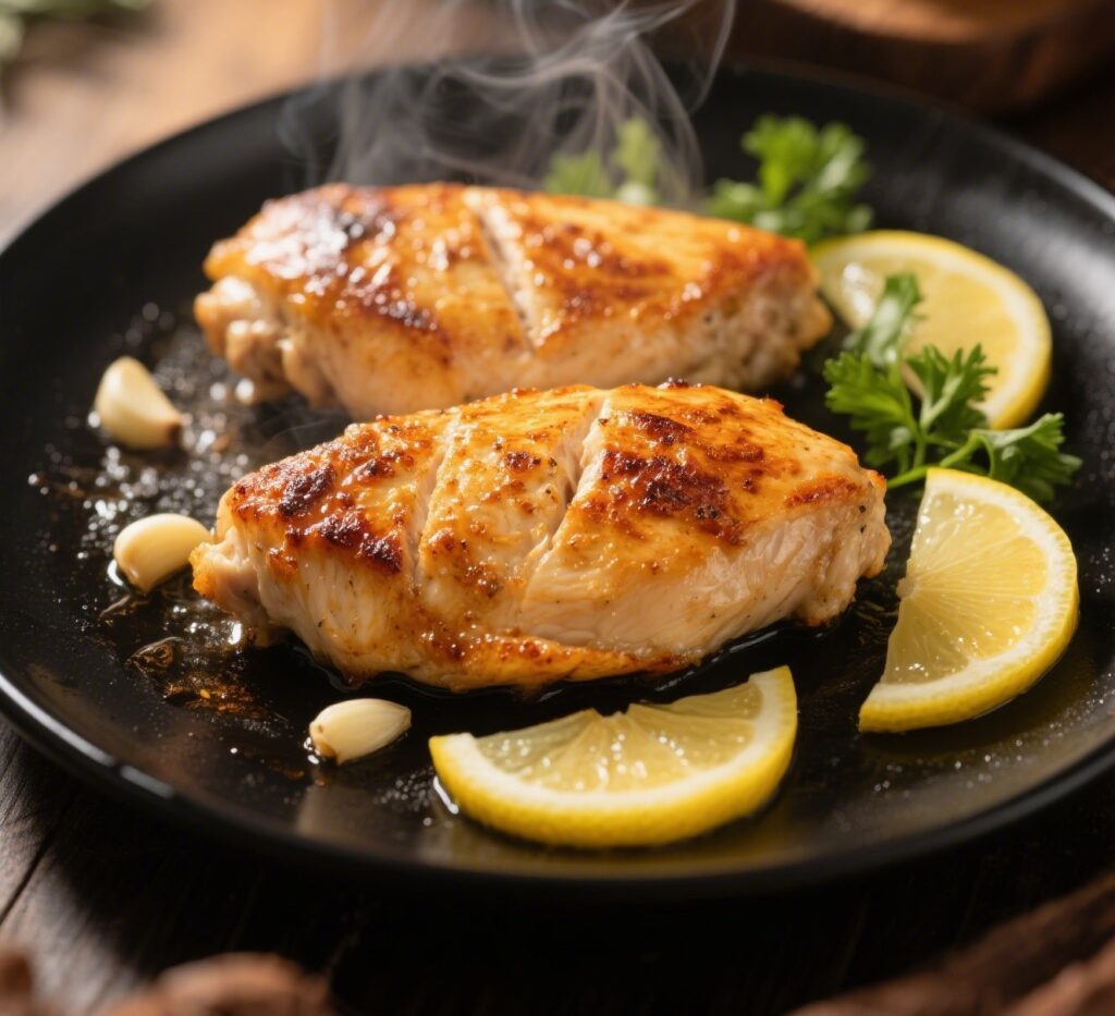  Lemon Garlic Chicken with Veggie Pasta Salad