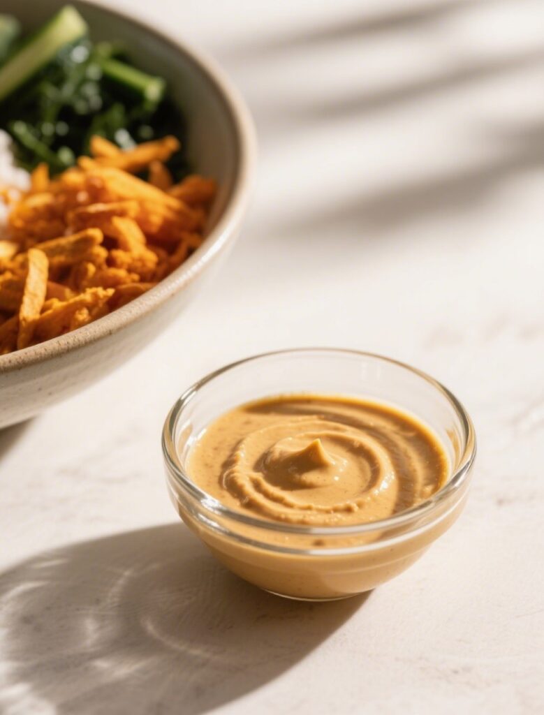 Turmeric Tahini Sauce for Vegan Buddha Bowl