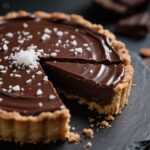 Chocolate Tart with Sea Salt topped with flaky salt