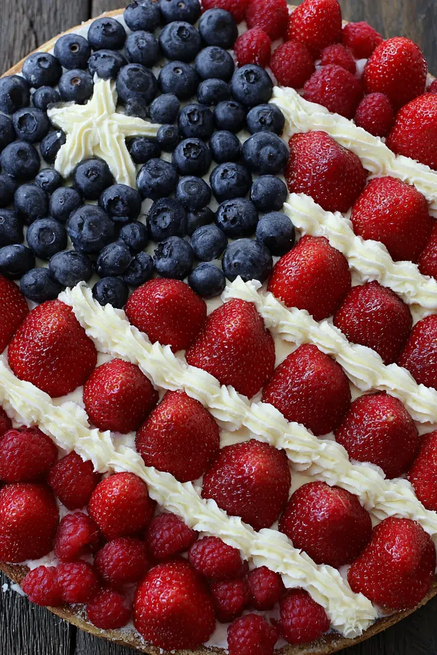 Americain flag fruit pizza