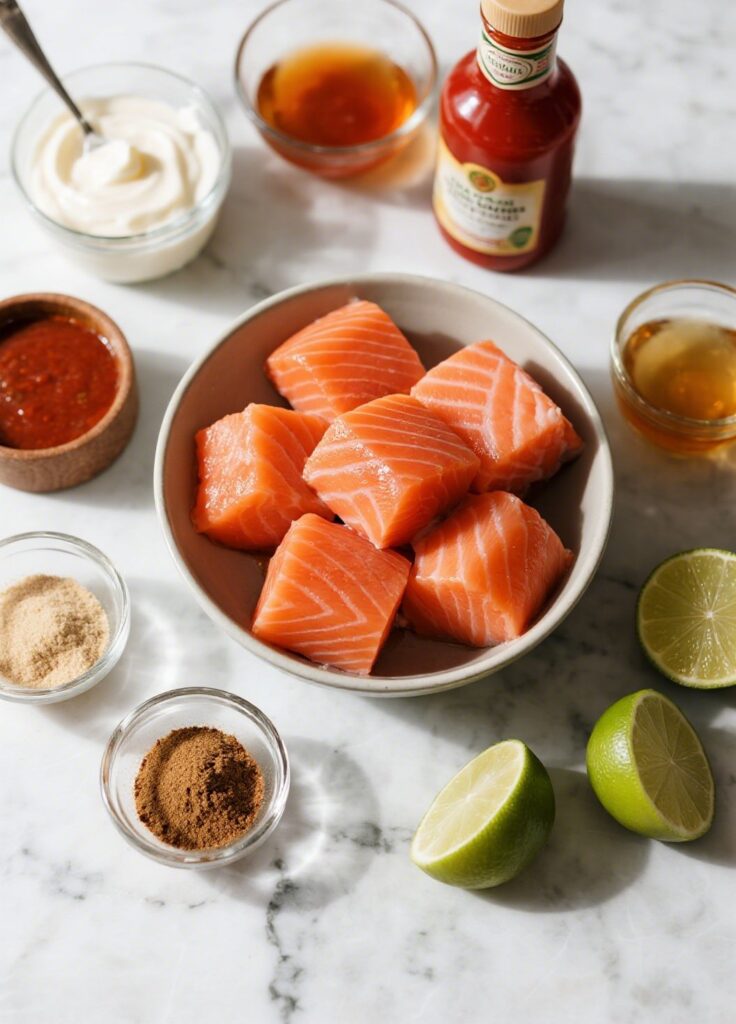 Ingredients for Bang Bang Salmon recipe