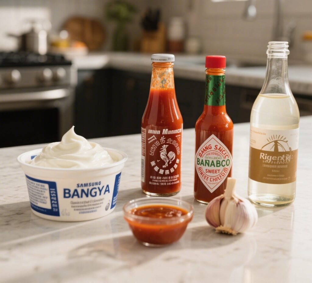 Bang Bang Sauce Ingredients for Crispy Salmon