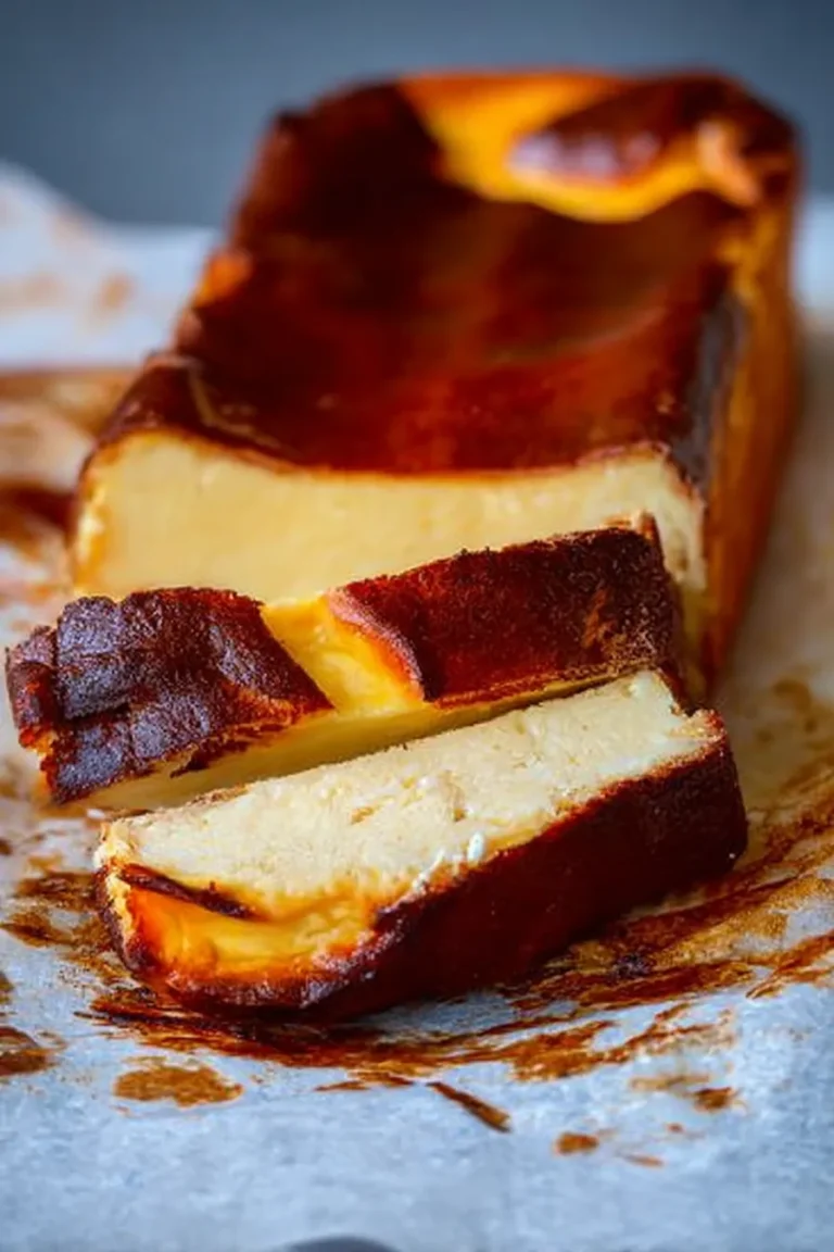 Burnt Basque Cheesecake in a Loaf Pan - Perfectly Creamy!