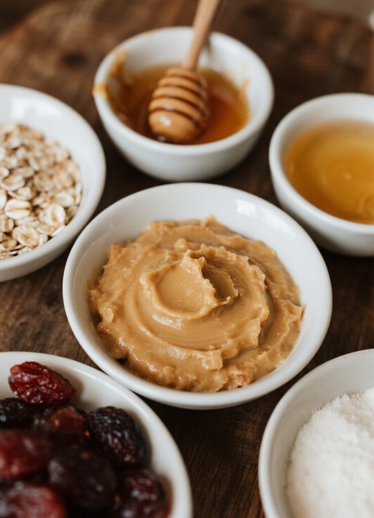 Ingredients for homemade cereal bars