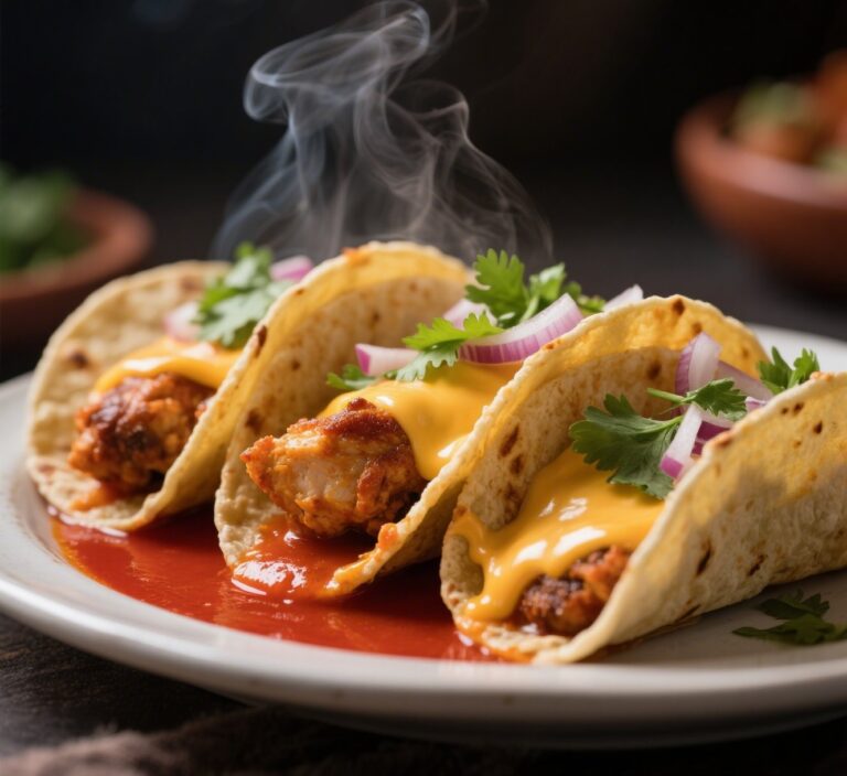 Chicken Birria Tacos with Consomé and Cheese
