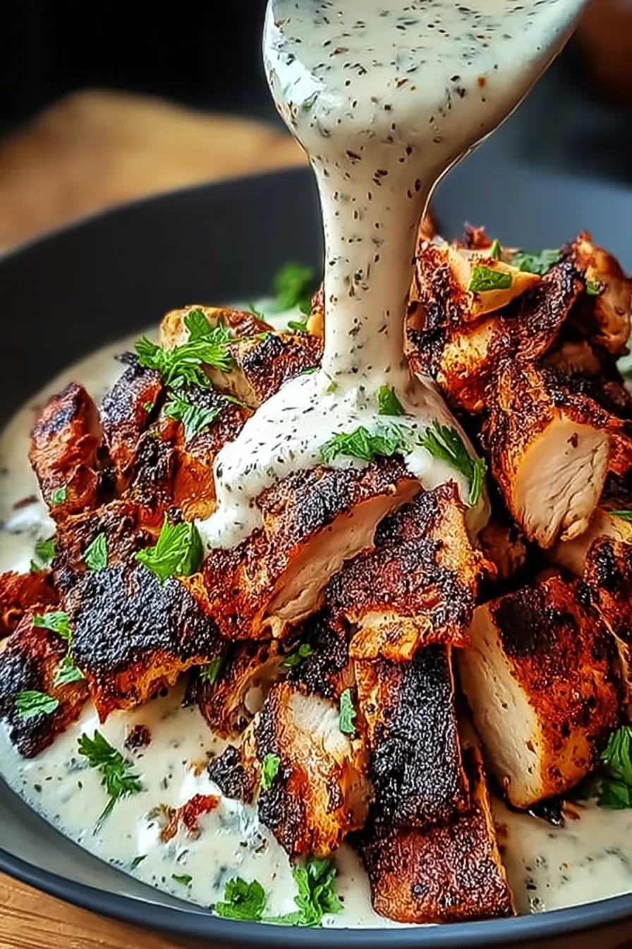Chicken Shawarma with Creamy Garlic Sauce