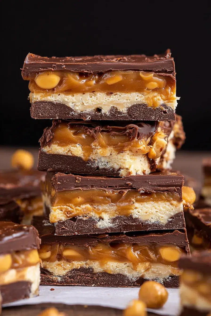 Homemade Snickers Bars