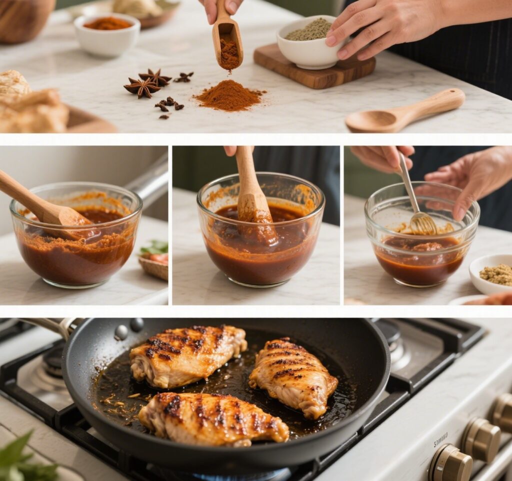 Making Chicken Birria Tacos Step-by-Step