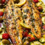 Delicious Mediterranean Baked Fish Ready to Serve