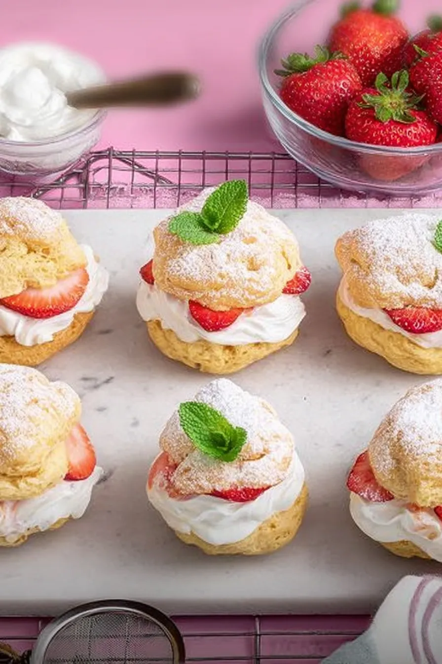 Strawberry Cream Puffs